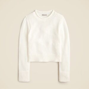 J. Crew Heritage cotton Rollneck™ sweater in Ivory